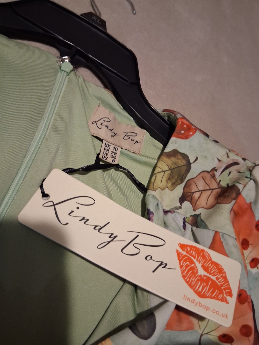 Lindy Bop Dawn Woodland Fairy Print Swing Dress. - Picture 11 of 12